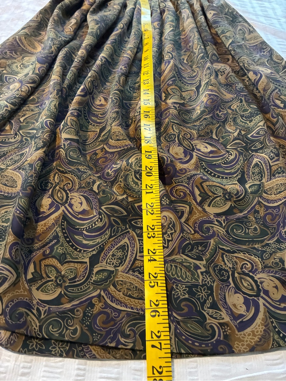 Leslie Fay Dresses Petite vintage pleated skirt in a rich multi-color paisley - Picture 7 of 7